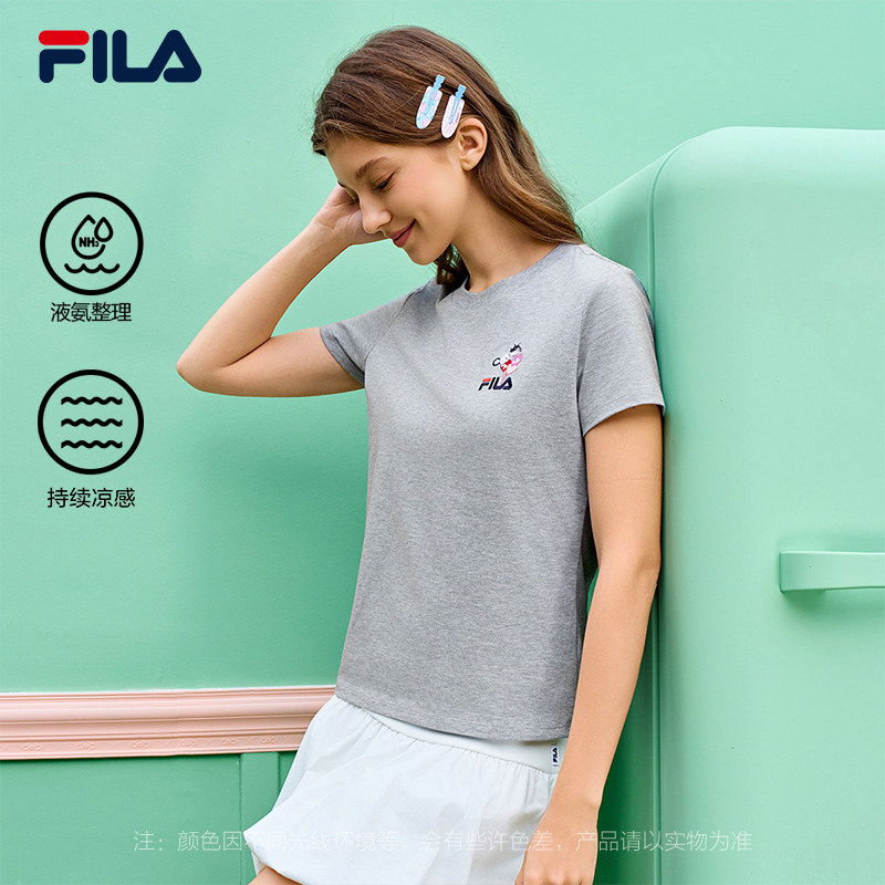 FILA斐乐女士针织短袖衫2026春季新款运动T恤凉感休闲圆领上衣,户外/登山/野营/旅行用品,户外休闲衣,淘宝优惠券,粉丝福利购,淘宝优惠卷