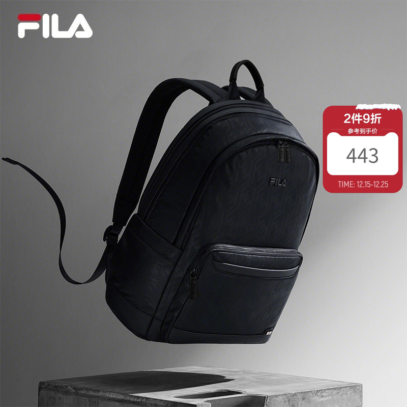 背包|FILA 斐乐官方男士多隔层通勤商务时尚休闲双肩大容量电脑