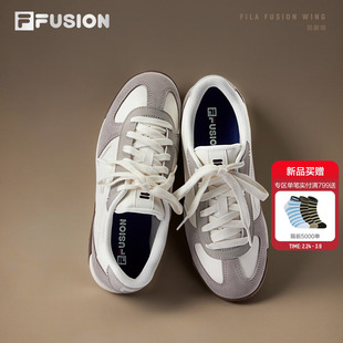 羽翼鞋丨FILA FUSION斐乐女鞋春季新款复古鞋子女鞋T头板鞋薄底鞋