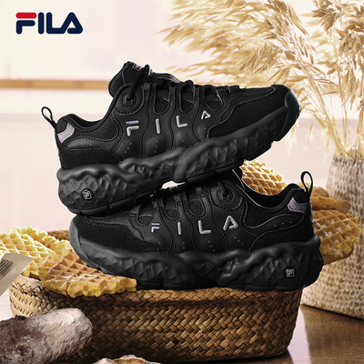 斐乐松饼鞋|FILA官方女鞋2025冬季新款鞋子老爹鞋运动鞋黑色男鞋