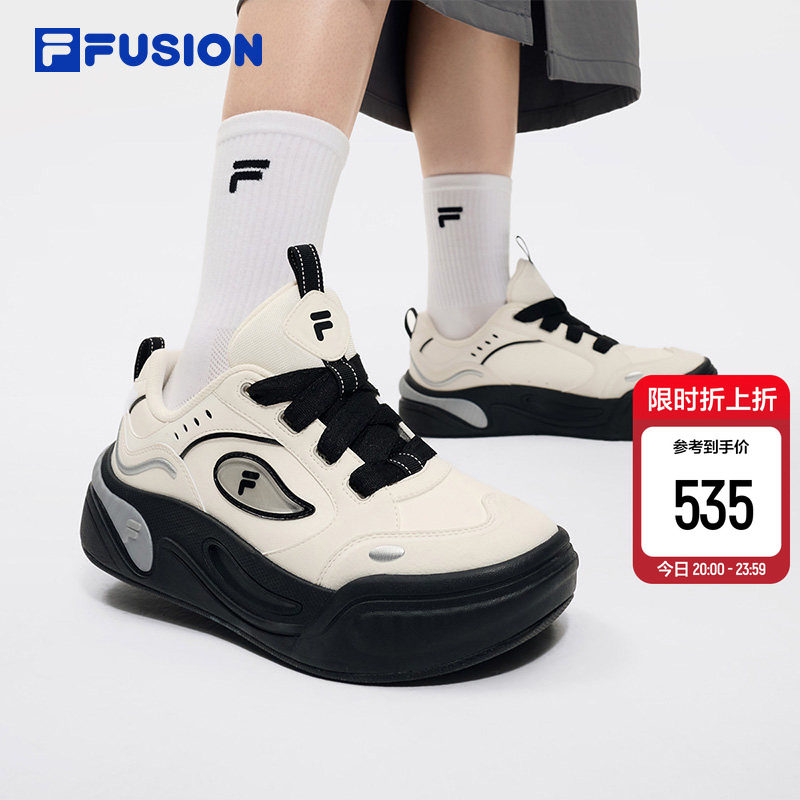 蛋糕鞋丨FILA FUSION 斐乐潮牌春季新款女鞋厚底增高板鞋