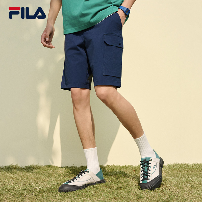 FILA 斐乐官方男士梭织五分裤2026夏季新款时尚舒适休闲工装