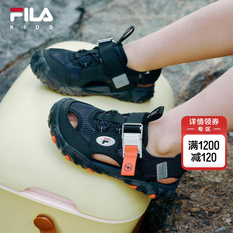 FILA KIDS斐乐童鞋儿童凉鞋2026夏季新款男女小童魔术贴