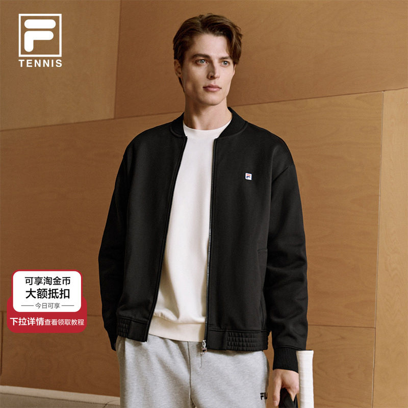 FILA斐乐官方男女外套26春新简约商务行政通勤夹克运动棒球领上