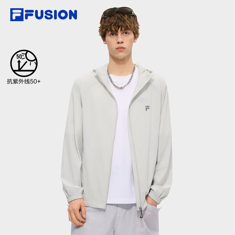 UPF50+防晒衣|FILA FUSION斐乐官方梭织外套男2026夏新款休闲男装