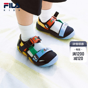 FILA KIDS斐乐童鞋儿童凉鞋2026夏季新款男女小童魔术贴闪灯鞋