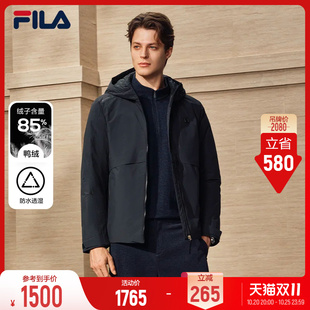 斐乐羽绒服丨FILA男士防水羽绒服冬季锁温商务连帽阿普瑞风外套
