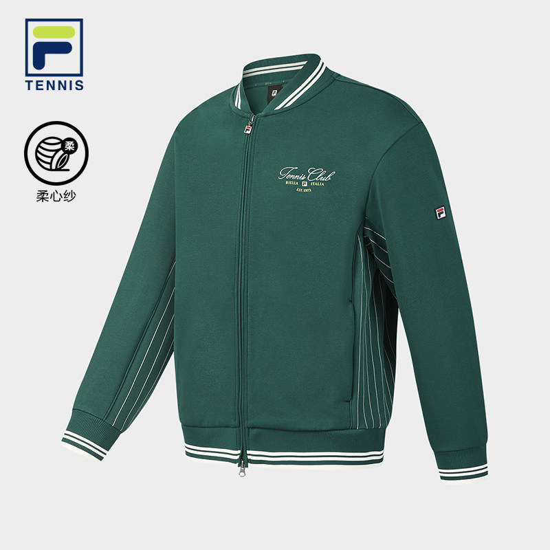 FILA 斐乐官方男士针织长袖外套2026春季新款网球运动宽松棒球服,运动服/休闲服装,运动茄克/外套,淘宝优惠券,粉丝福利购,淘宝优惠卷