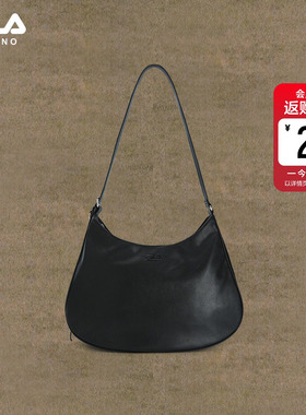 【FILA米兰时装周同款】挎包|FILA 斐乐黑色女包包斜挎运动单肩包