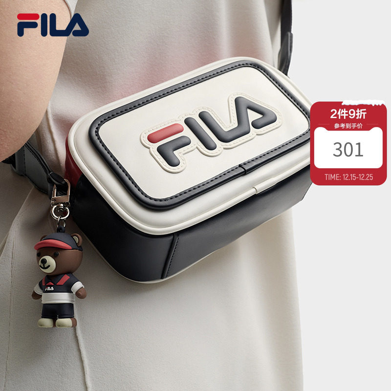 小方包|FILA 斐乐官方女士挎包百搭休闲通勤时尚挂件单肩包斜挎