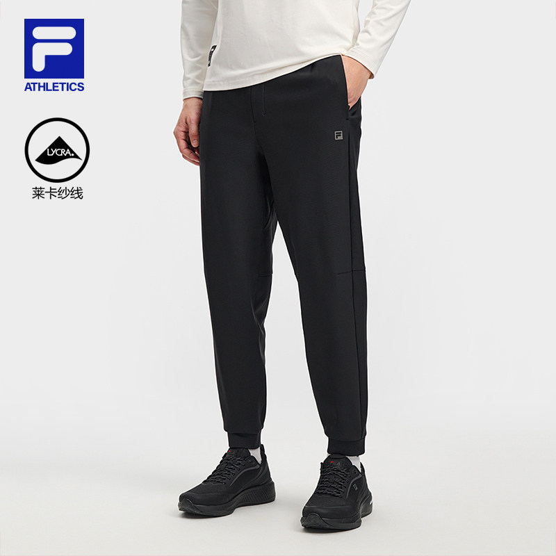 FILA 斐乐官方男士针织长裤2026春季新款跑步健身运动基础收口裤