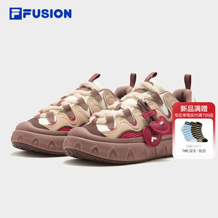 甜筒鞋丨情人节礼物 FILA FUSION斐乐板鞋厚底女鞋新年款红色鞋子
