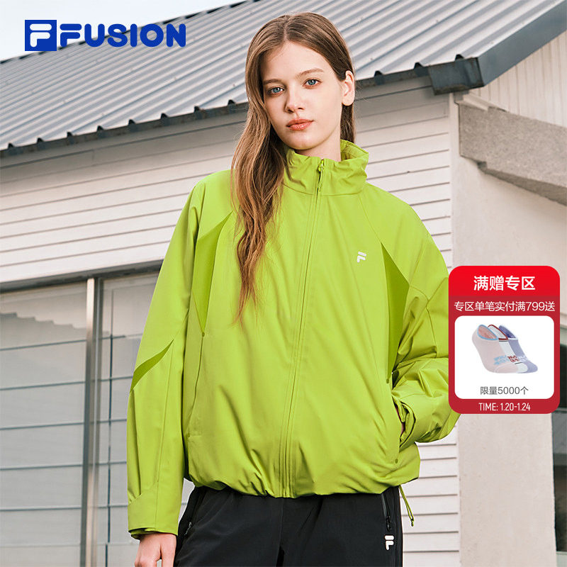 FILA FUSION斐乐潮牌棉服女2026春新款时尚休闲宽松拼色立领外套,运动服/休闲服装,运动棉衣,淘宝优惠券,粉丝福利购,淘宝优惠卷