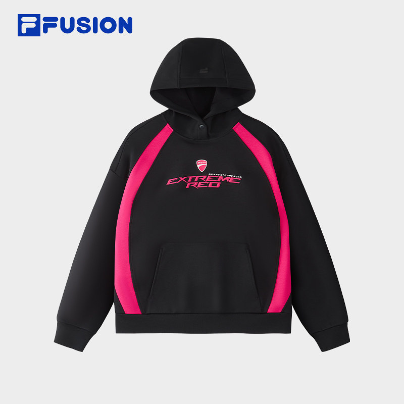 FILA FUSION｜DUCATI斐乐潮牌女子连帽卫衣2025冬季新款针织上衣,运动服/休闲服装,运动卫衣/套头衫,淘宝优惠券,粉丝福利购,淘宝优惠卷