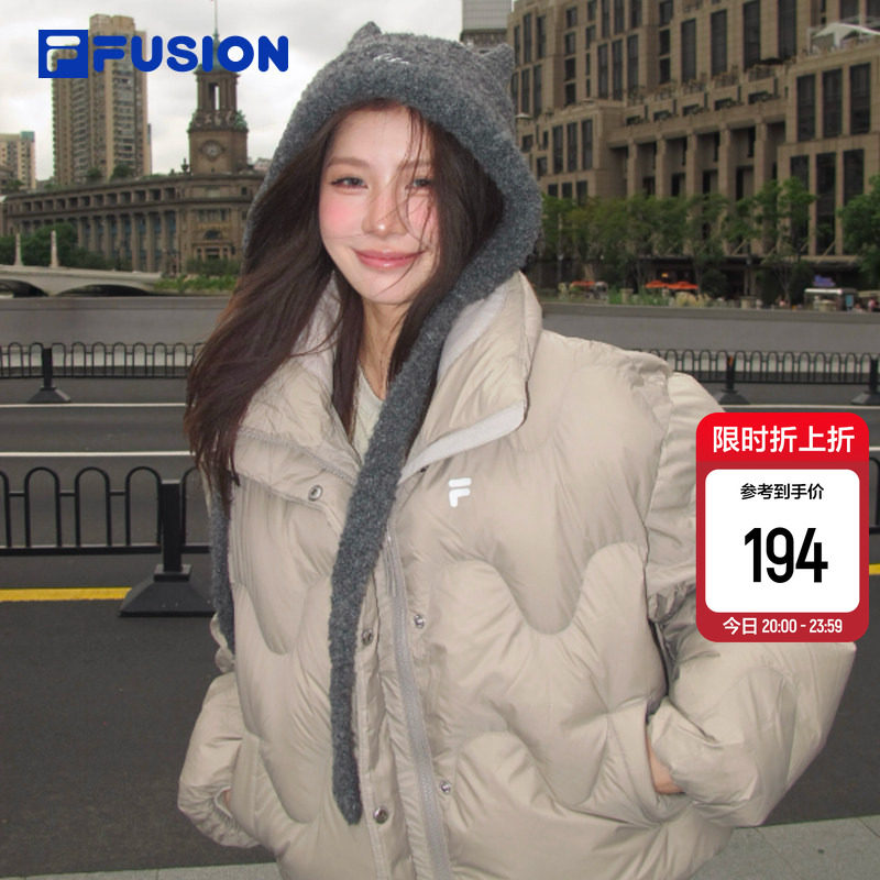 羊角帽|FILA FUSION斐乐官方帽子女士针织帽保暖可爱毛线