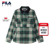 FILA 儿童宽松休闲翻领外套 新款 KIDS斐乐童装 男大童棉服2026春季