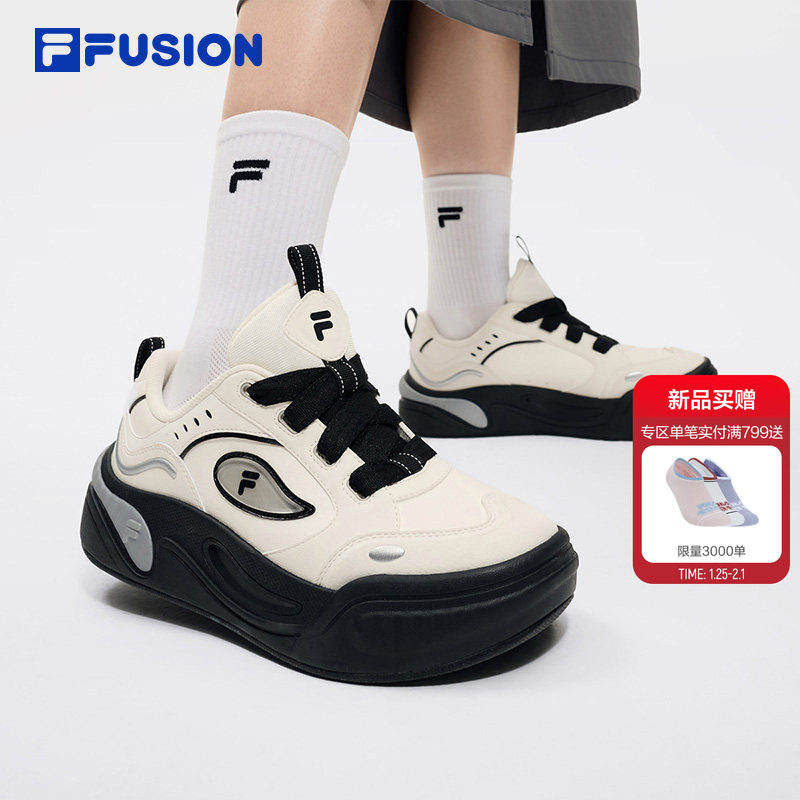 蛋糕鞋丨FILA FUSION 斐乐潮牌红色新年女鞋厚底增高板鞋休闲鞋子,运动鞋new,板鞋,淘宝优惠券,粉丝福利购,淘宝优惠卷