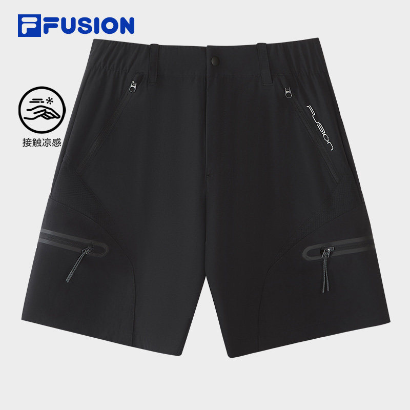 FILA FUSION斐乐潮牌梭织短裤26夏季新款女子时尚休闲宽松五分裤