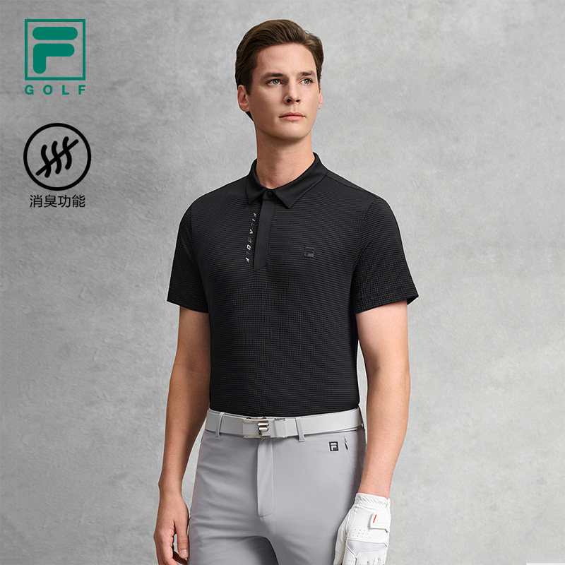 FILA 斐乐官方男子针织短袖POLO衫2026夏新款高尔夫运动