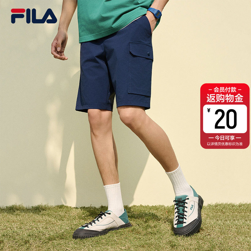 FILA 斐乐官方男士梭织五分裤2026夏季新款时尚舒适休闲工装