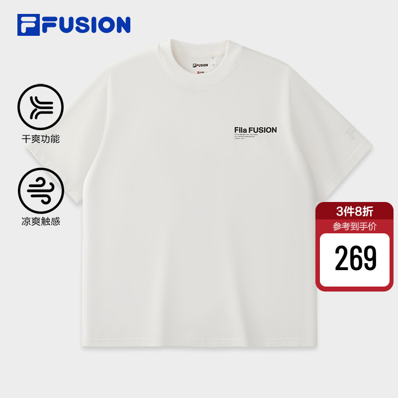 FILAFUSION斐乐潮牌针织短袖衫