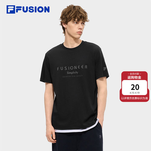 FILAFUSION斐乐男士针织短袖衫