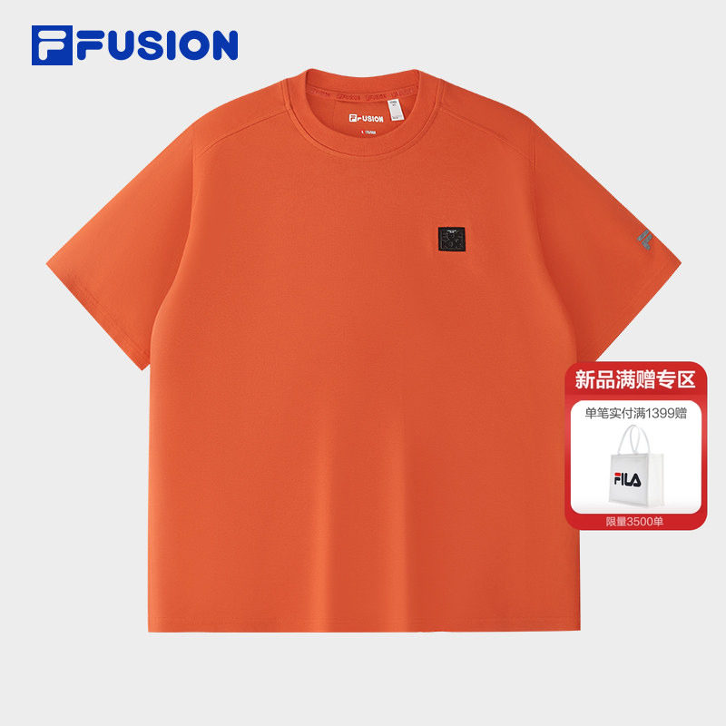 章昊同款FILA FUSION斐乐潮牌男子短袖衫2026夏季新款