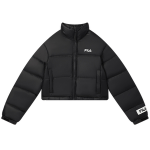 FILA 斐乐官方女子羽绒服秋冬保暖防风宽松短款面包服运动外套女