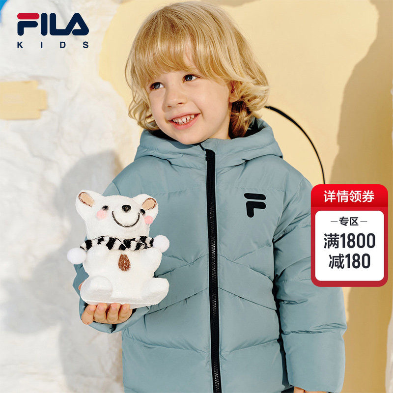 FILA KIDS斐乐童装儿童羽绒服冬季款男女童中长款保暖连帽外套潮,童装/婴儿装/亲子装,羽绒服,淘宝优惠券,粉丝福利购,淘宝优惠卷