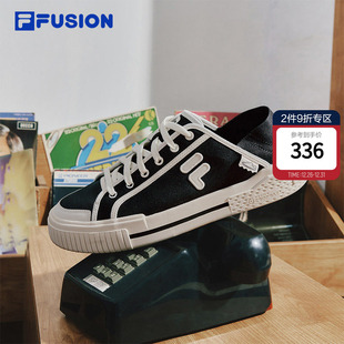 男夏季 一脚蹬帆布鞋 透气鞋 子板鞋 FILA 休闲鞋 FUSION斐乐潮牌女鞋