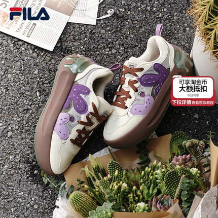 仙人掌|FILA 斐乐官方女CACTI 摩登板鞋鞋厚底面包时尚休闲运动鞋