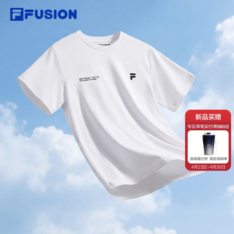 FILA FUSION斐乐速干短袖衫2026夏季新款男装跑步训练T恤