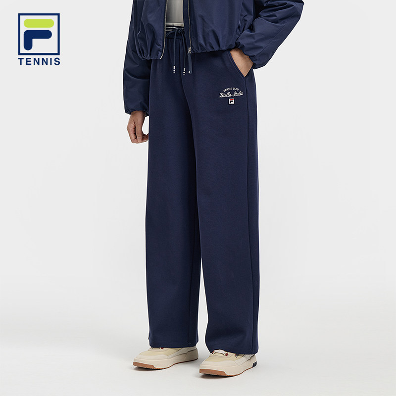 FILA 斐乐官方女士针织长裤2026春季新款网球运动简约宽松直筒裤,运动服/休闲服装,运动长裤,淘宝优惠券,粉丝福利购,淘宝优惠卷