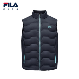 儿童运动轻薄上衣 男大童童羽绒马甲2025冬新款 FILA KIDS斐乐童装