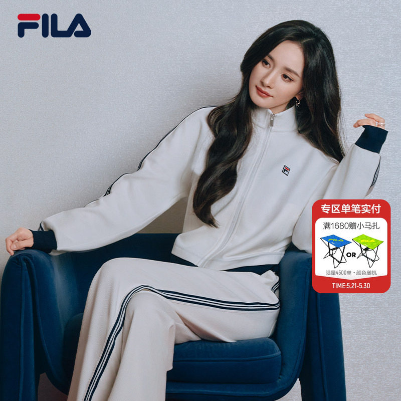 杨幂同款FILA MUSE斐乐官方女针织外套26夏新款休闲百搭立