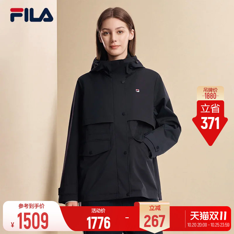 斐乐轻薄棉服│FILA薄款女士棉服26冬季新款健身运动收腰保暖外