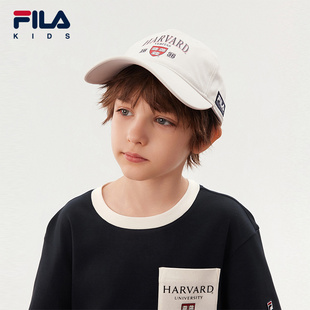 男女小童抗菌遮阳鸭舌帽 新款 FILA KIDS斐乐儿童棒球帽2025秋季