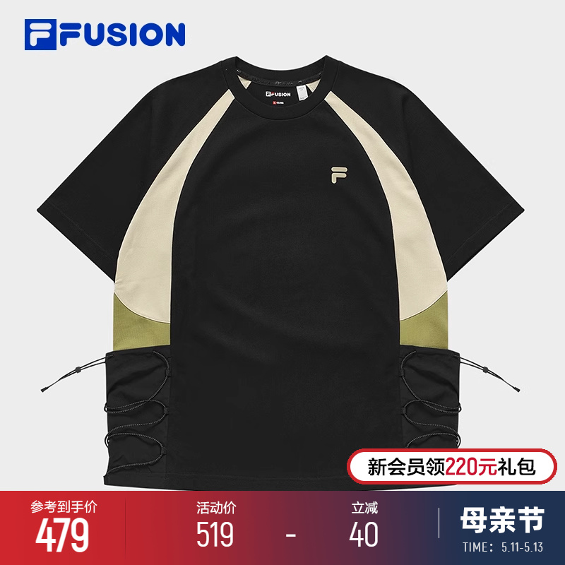 FILAFUSION斐乐男士针织短袖衫