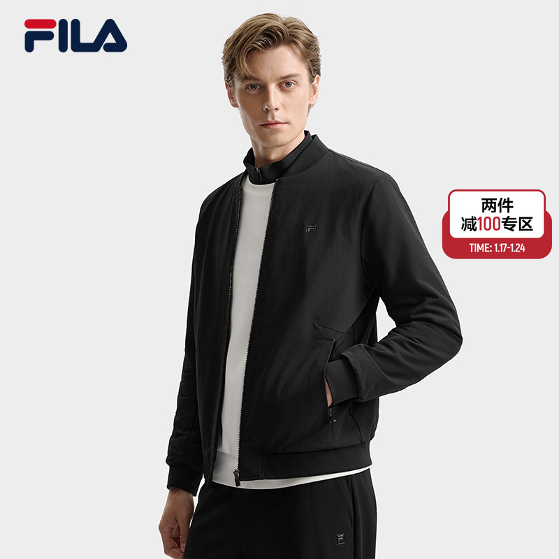 FILA斐乐官方男梭织外套2025冬新款商务行政通勤夹克基础休闲外套,运动服/休闲服装,运动茄克/外套,淘宝优惠券,粉丝福利购,淘宝优惠卷