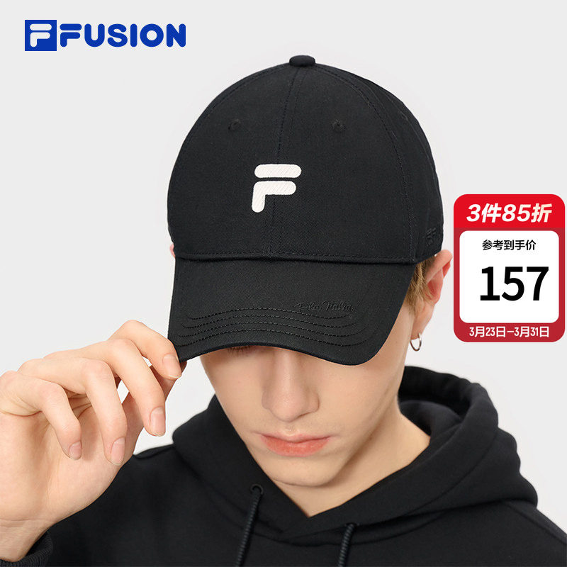 白白帽|FILA FUSION斐乐官方帽子棒球帽女款鸭舌帽男防晒