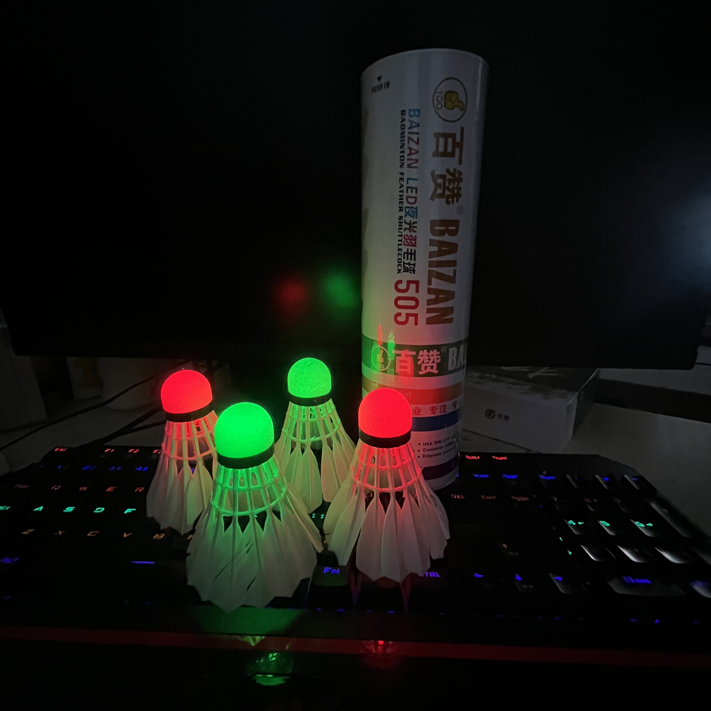 百赞505LED夜光羽毛球桶装