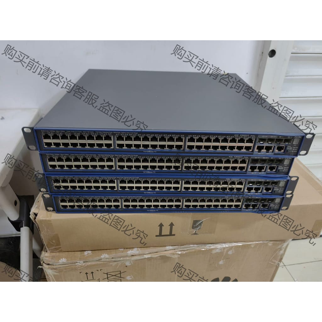功能正常议价 H3C S3600V2-52TP-PWR-EI 三层48口百