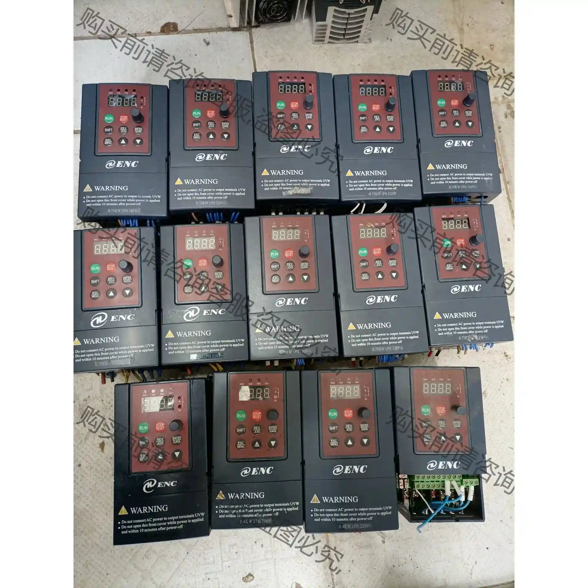ENC易能变频器EDS800-2S0004N ，220V0. 先议价 包上机好用