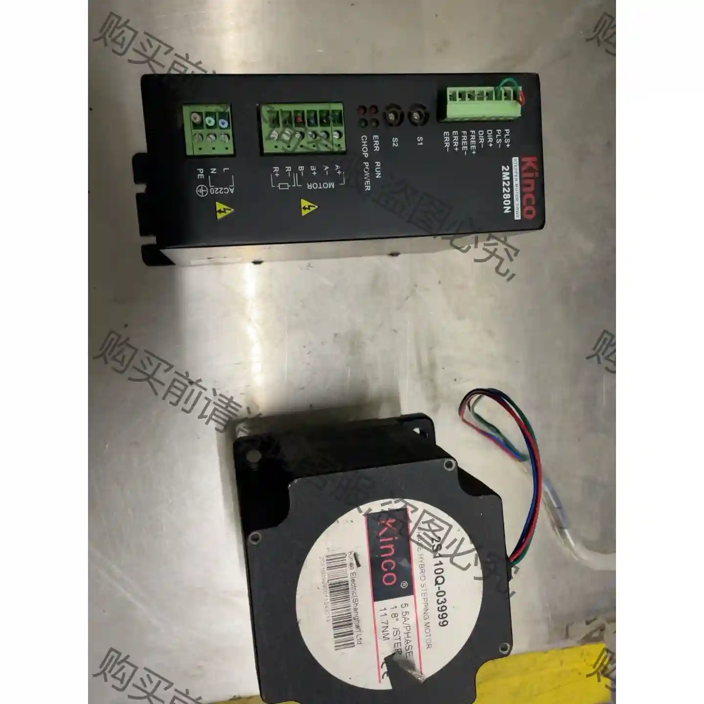 Kinco步科步进一套，驱动器2M2280N，电机2S110 先议价 包上机好