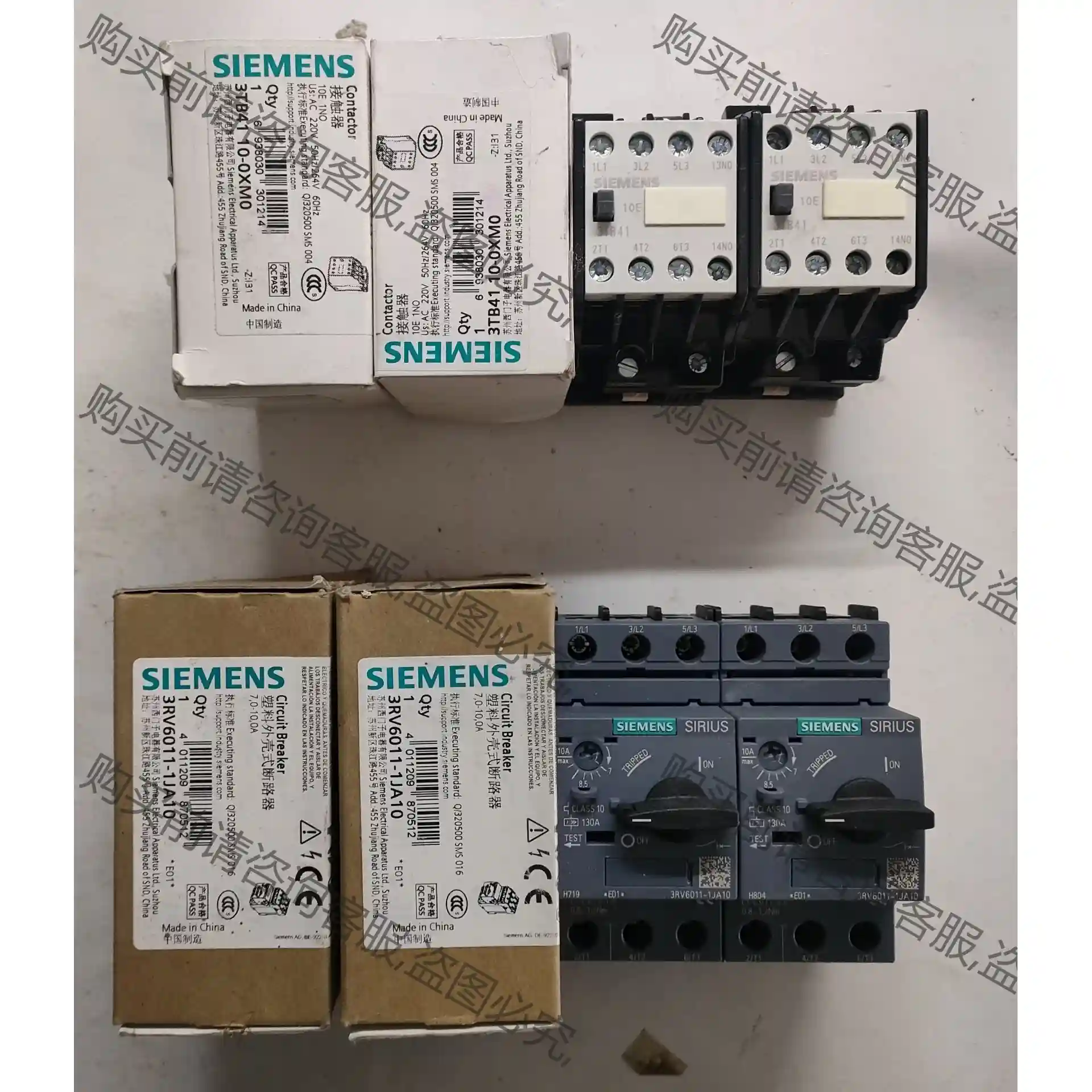 西门zi接触器3TB41 10-0XM0，断路器 3RV601 先议价 包上机好用