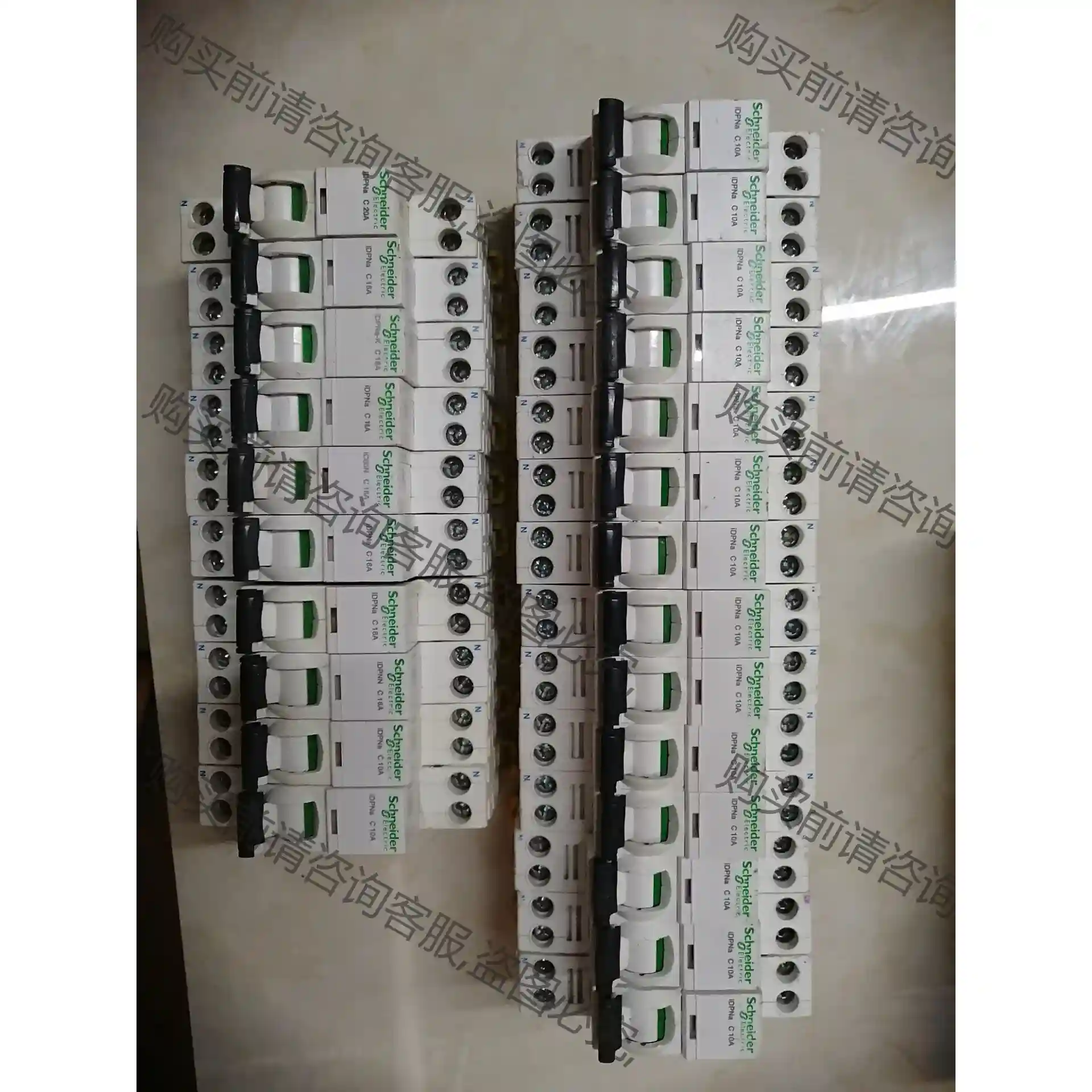 施耐de1p+N双孔一片式空开，A1016个，A16A的7个， 先议价 包上机