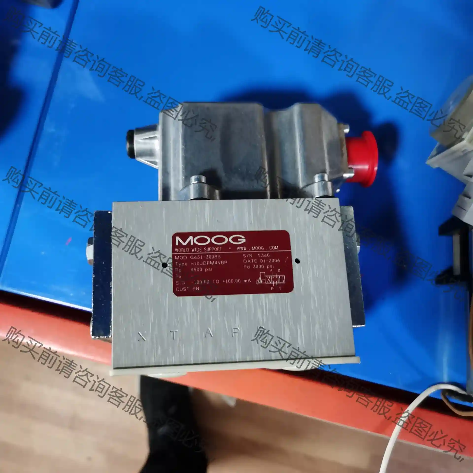 穆格MOOG伺服阀G631-3008B节流型流量控制阀全新无 先议价 包上机