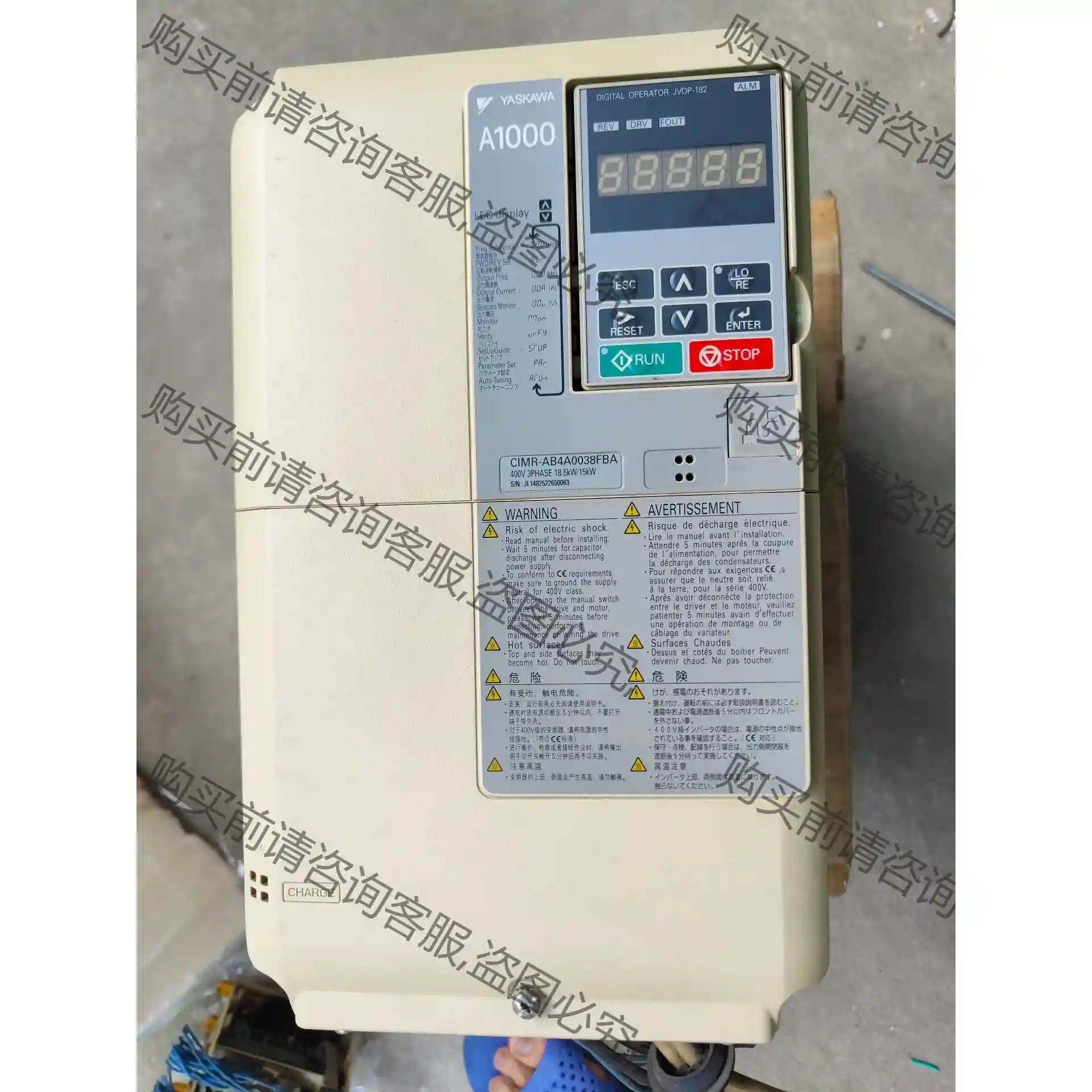 CIMR-AB4A0038FBA安川变频器 先议价 包上机好用