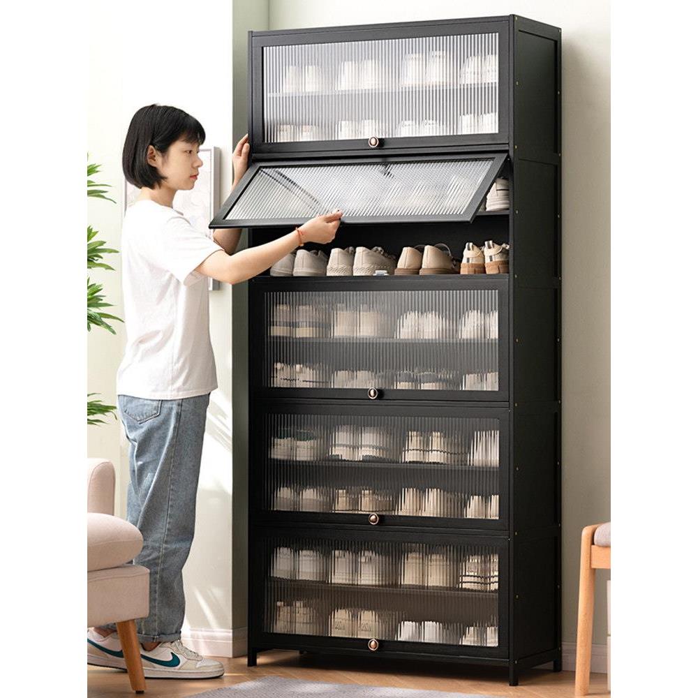 【香港包郵】鞋柜门口家用大容量鞋架子入户收纳神器省空间实木室