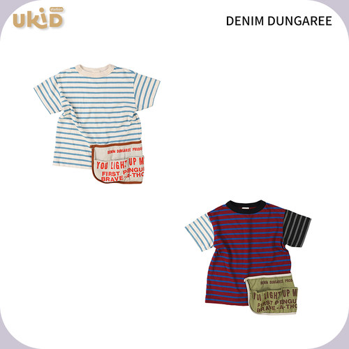 现货 DENIM DUNGAREE 2026SS 春夏新款儿童装口袋短袖